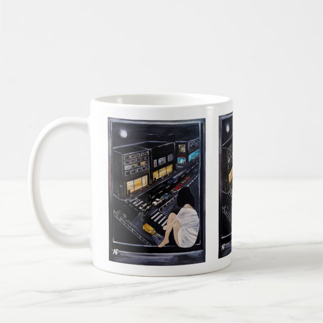 Fredagskvällsmålning av Alfred Fox  Kaffemugg (Vänster)