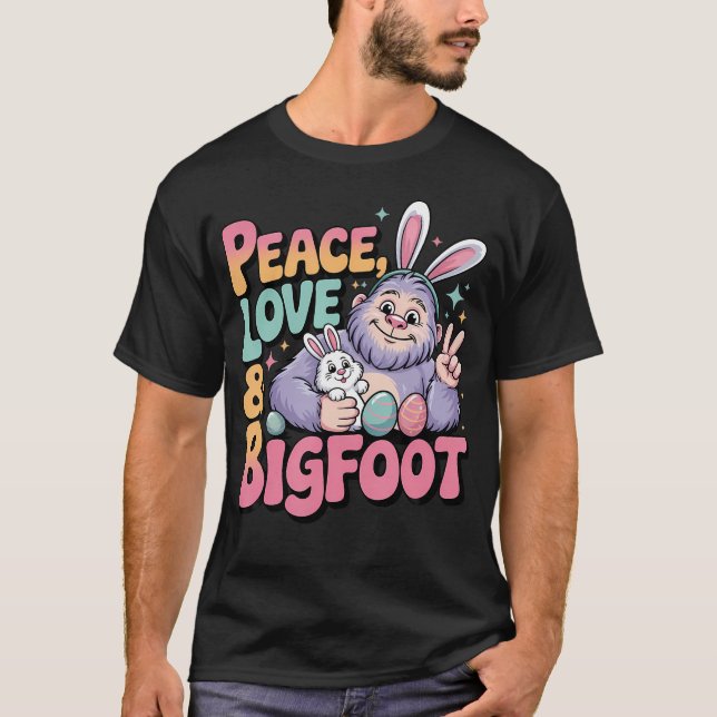 Fredagsmys Bigfoot Påsk T Shirt (Framsida)