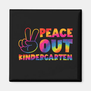 Fredagsmys Förskola Tie Dye Sista Skoldagen Magnet