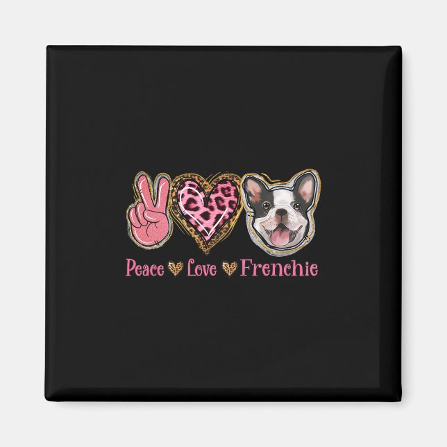 Fredagsmys Franskt Kul Hund Mamma Mors Dag  Magnet (Framsidan)