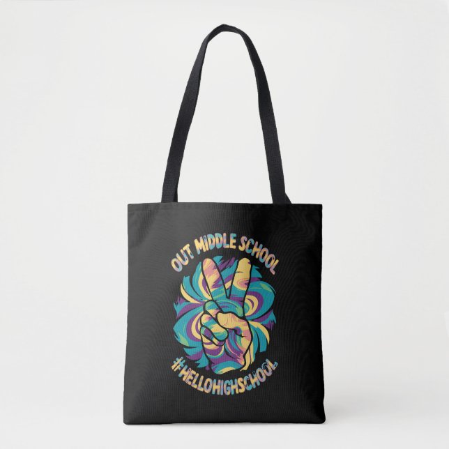 Fredagsmys Mitt Hello High School Tie Dye  Tygkasse (Framsida)