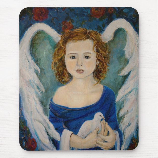 Fredängelinnehav en duva Mousepad Musmatta (Framsidan)