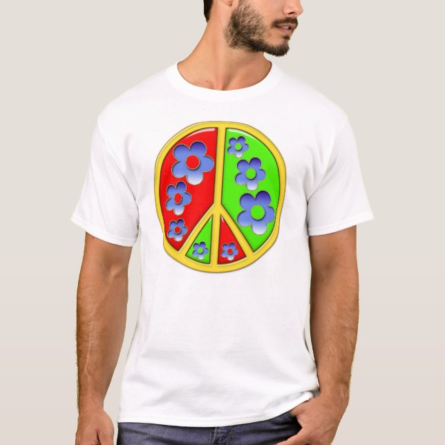 Fredblommor T Shirt (Framsida)