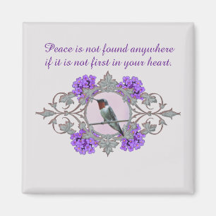 Fredcitationstecken med hummingbirden magnet