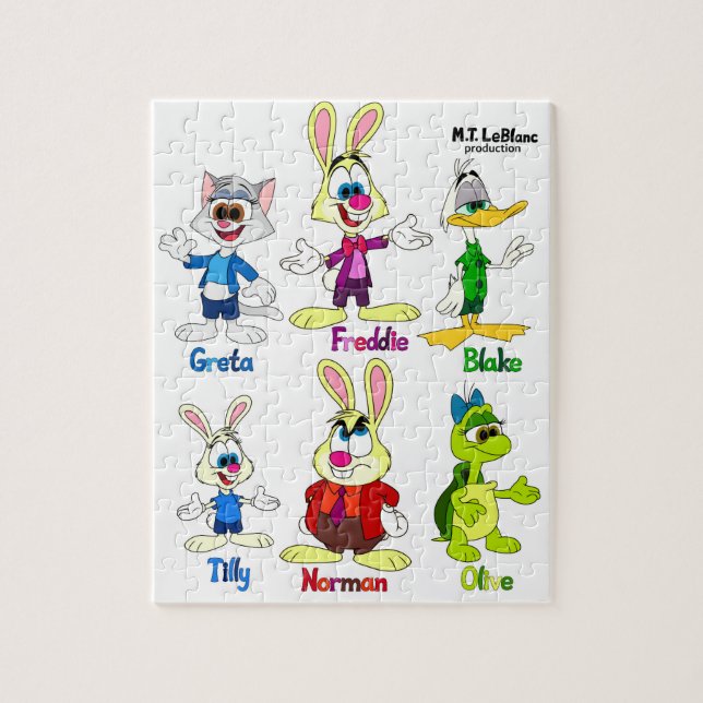 Freddie Bunny & Vänner  Pussel (Vertikal)