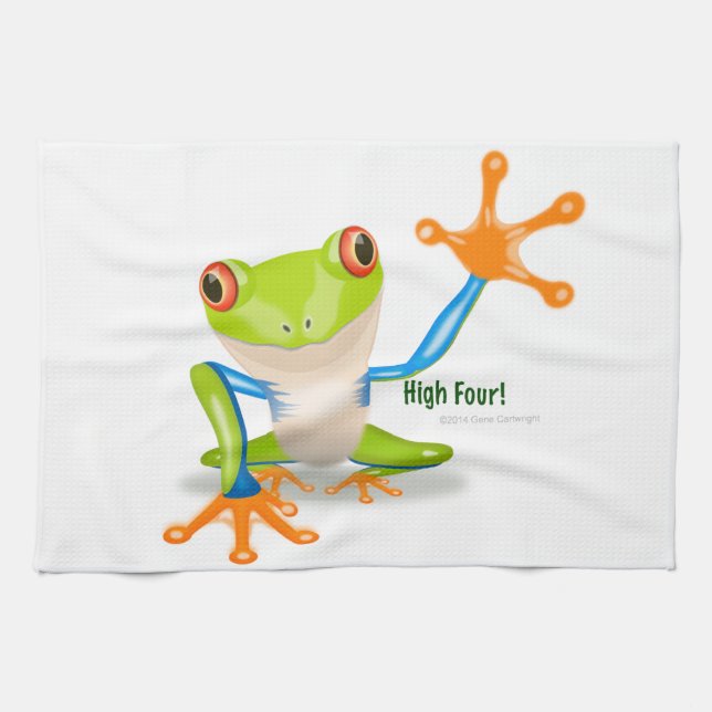 Freddie Frog "High Four" Kökshandduk (Horisontell)