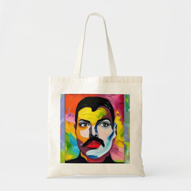 Freddie Mercury Tote Bag Tygkasse (Framsidan)
