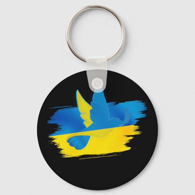 Fredduva ukraine flagga blue och gult nyckelring (Framsida)