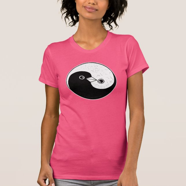 Fredduvor för damer Yin Yang passade T-skjortan T Shirt (Framsida)