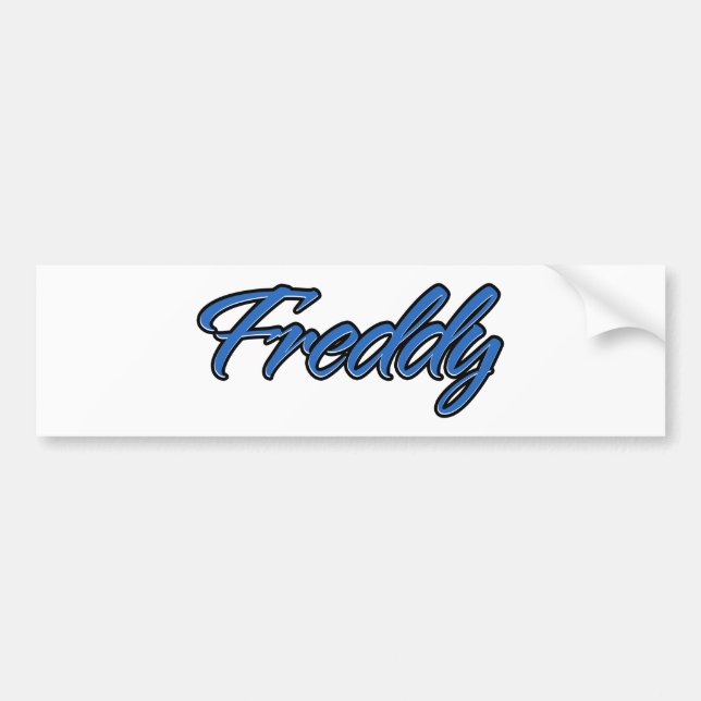 Freddy Namn blue Aufkleber Sticker Autoaufkleber Bildekal (Framsidan)