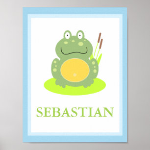 FREDDY POND FROG CUSTOM NAME SKRIV UT POSTER