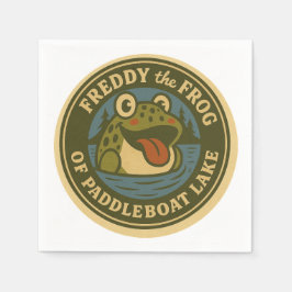 Freddy the Frog of Paddleboat Lake Napkins Pappersservett
