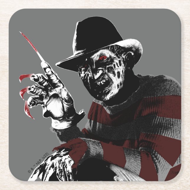 Freddy vs. Jason | Freddy Seeing Red Underlägg Papper Kvadrat (Framsidan)