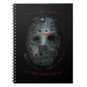 Freddy vs. Jason Jason Mask Quote Anteckningsbok