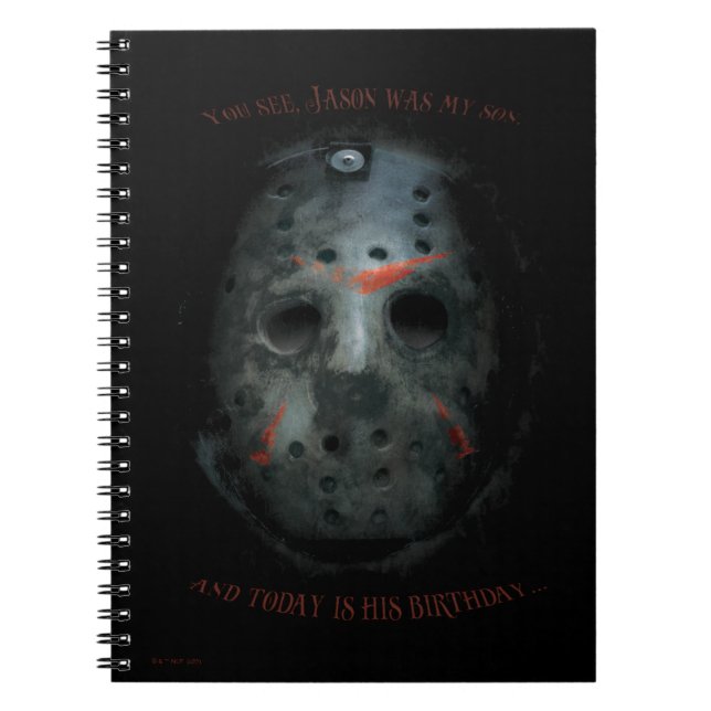 Freddy vs. Jason | Jason Mask Quote Anteckningsbok (Framsidan)