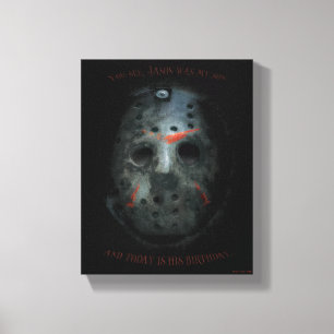 Freddy vs. Jason Jason Mask Quote Canvastryck