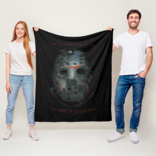 Freddy vs. Jason Jason Mask Quote Fleecefilt