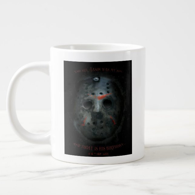 Freddy vs. Jason | Jason Mask Quote Jumbo Mugg (Vänster)