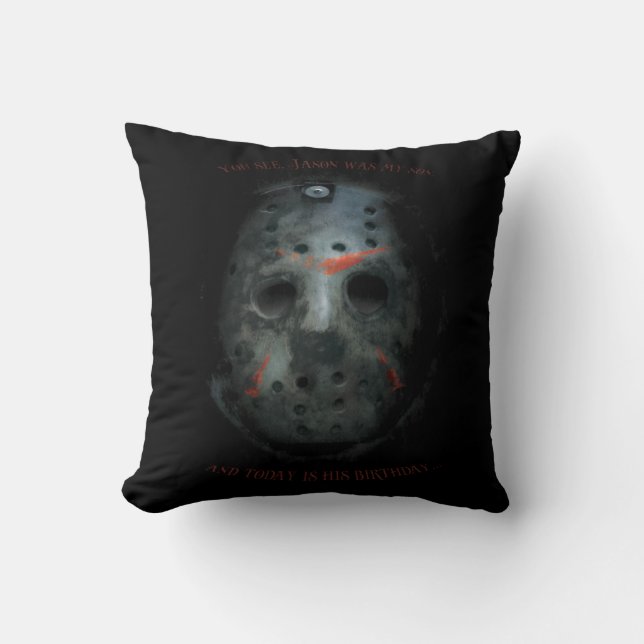 Freddy vs. Jason | Jason Mask Quote Kudde (Framsida)