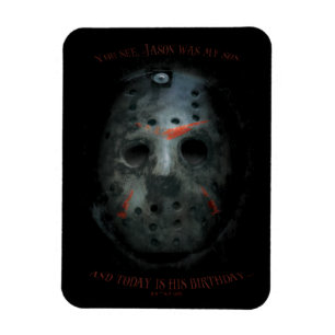 Freddy vs. Jason Jason Mask Quote Magnet