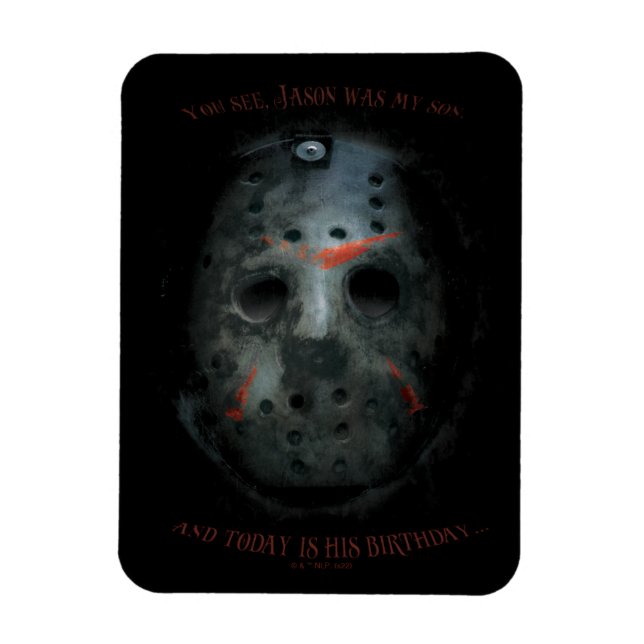 Freddy vs. Jason | Jason Mask Quote Magnet (Vertikal)