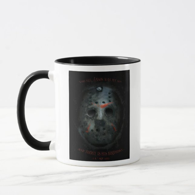 Freddy vs. Jason | Jason Mask Quote Mugg (Vänster)