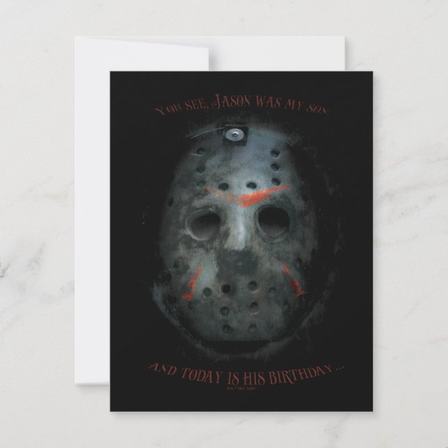 Freddy vs. Jason | Jasons mask Citat Anteckningskort (Framsida)