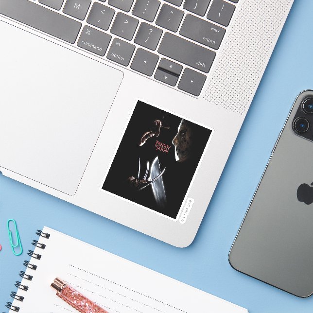 Freddy vs. Jason | Teaterisk Poster Klistermärken (Laptop med iPhone)