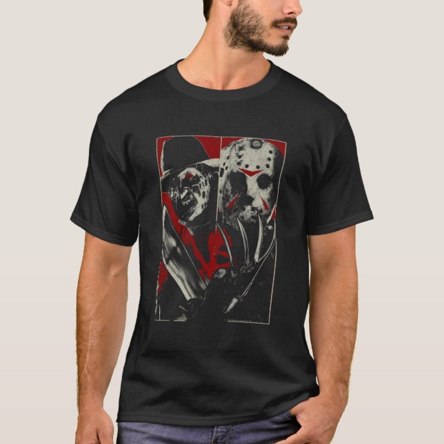 Freddy Vs Jason Versus T Shirt (Framsida)