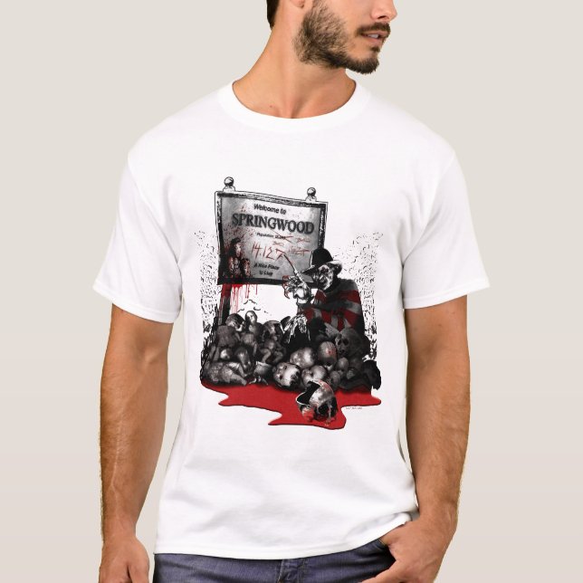 Freddy vs. Jason | Welcome to Springwood T Shirt (Framsida)