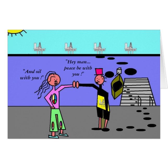 "Freden är med dig!" Hälsningskort (Framsidan Horizontal)