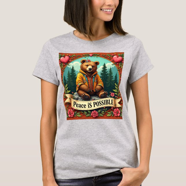 Freden är möjlig brunbjörn t shirt (Framsida)