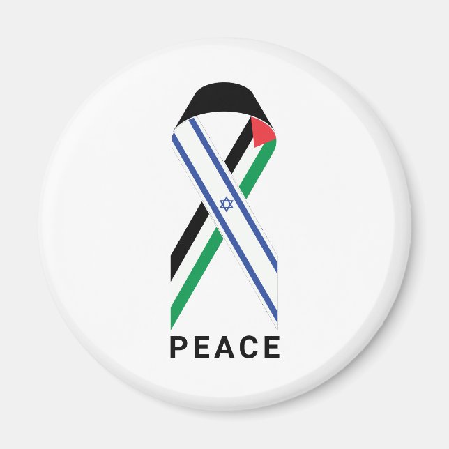 Freden för Israel och Palestina, flagga vit Magnet (Framsidan)