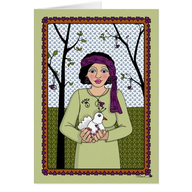 Freden för mind_A_Greeting Card Hälsningskort (Framsidan)