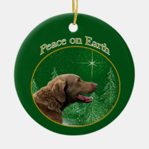 Freden i Chesapeake Bay Retriever Julgransprydnad Keramik