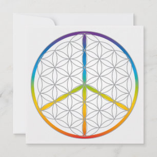 Freden i Life Design + Kärlek-symbolens regnbåge Julkort