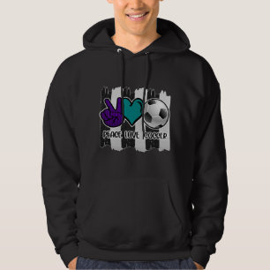 Freden i Svarta och vita stripe Kärlek Hoodie