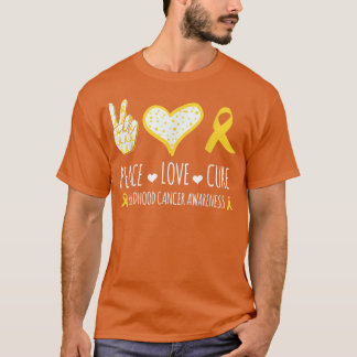 Freden kärlek botar barncancer Medvetandegörandeba T Shirt