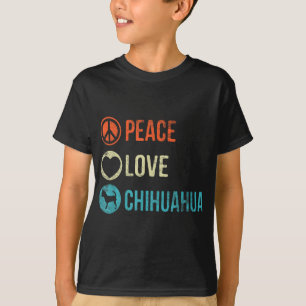 Freden Kärlek Chihuahua Hund älskare Pet Owner-gåv T Shirt