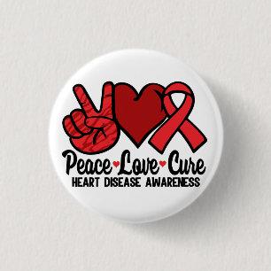 Freden Kärlek Cure Heart Disease Awareness Red Ri Knapp