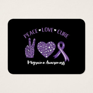 Freden Kärlek Cure Migraine Awareness Ribbon Visitkort