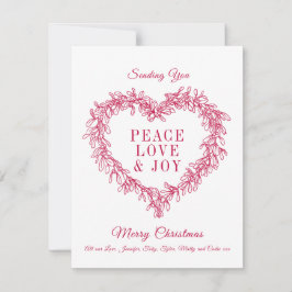 Freden, kärlek glädje, rödmistel hjärtjul