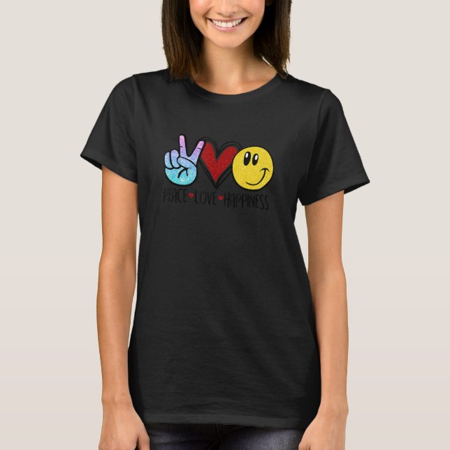 Freden Kärlek Happity T Shirt (Framsida)