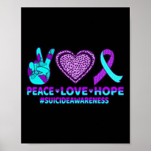 Freden Kärlek Hope Lycklig Suicide Prevention Awar Poster