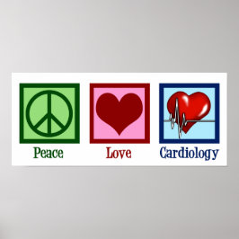 Freden Kärlek kardiologi Heart Surgeon Heartslag Poster