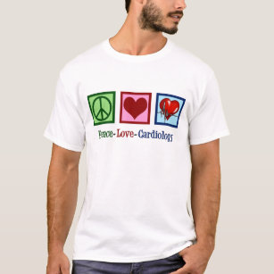 Freden Kärlek kardiologi Heart Surgeon Heartslag T Shirt