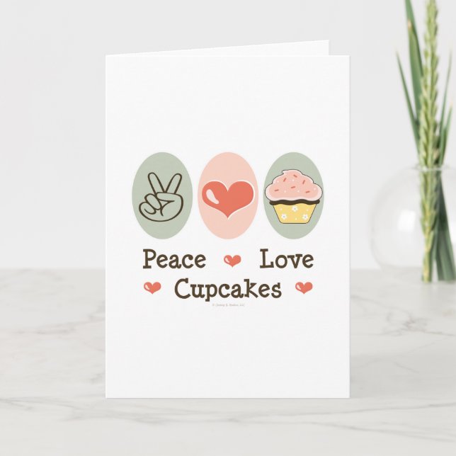 Freden Kärlek Muffins Greeting Card Kort (Framsida)