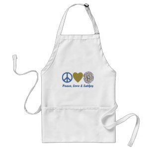 Freden, Kärlek och Latkes Hanukkah Tees och Gifts Förkläde