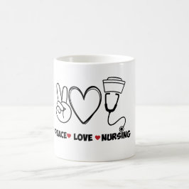 Freden Kärlek sjuksköterskeuppskattning Kaffemugg