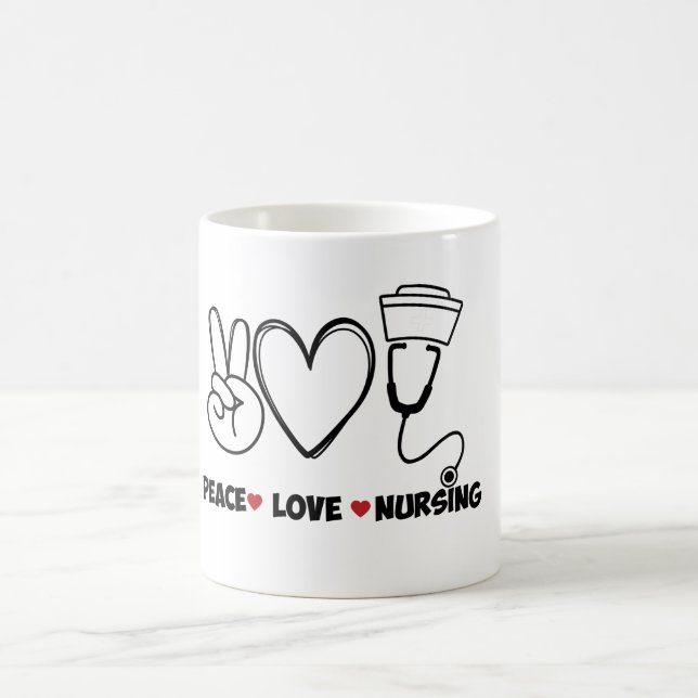 Freden Kärlek sjuksköterskeuppskattning Kaffemugg (Center)
